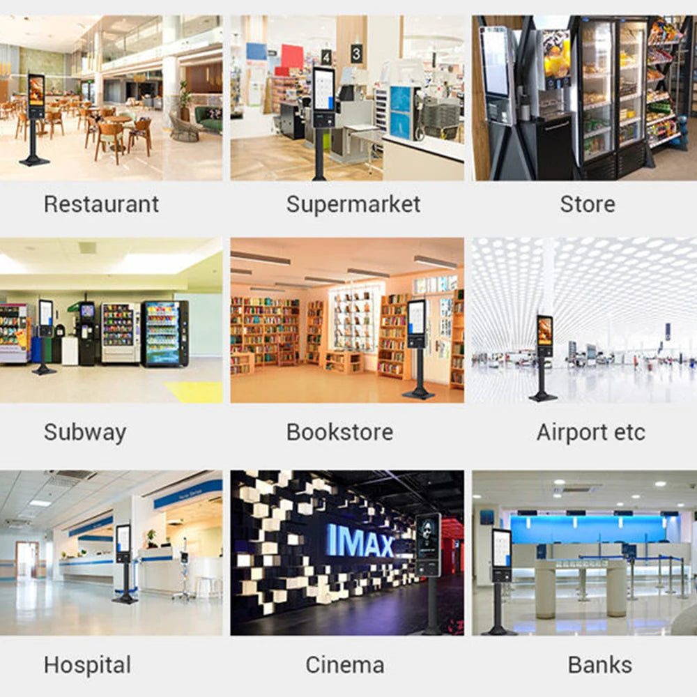TouchWo 15.6 21.5 23.8 Inch Wall Mount Touch Screen AIO Computer Touchscreen Self Service Checkout Ordering Ticket Payment Kiosk