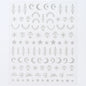Black White Star 3D Nail Art Sticker Y2K Pentagram Self-Adhesive Decals Laser Shiny Glitters Starlight Manicure Ornaments Slider