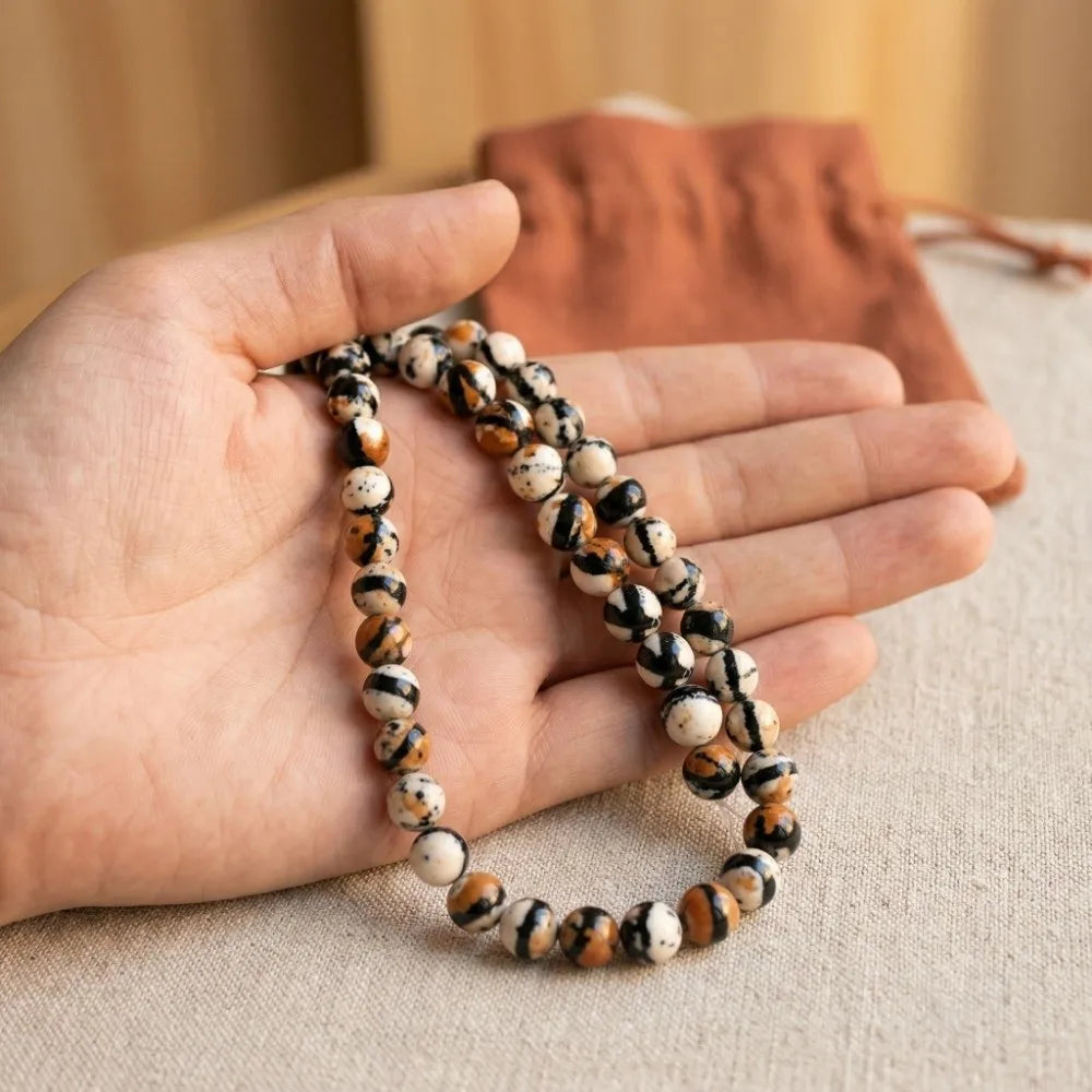 38/46/63/90Pcs 4-10mm Loose Stone Beads Polished By Hand Real Stone Rain Colored Stones Round Black White Spacer Beads Earrings