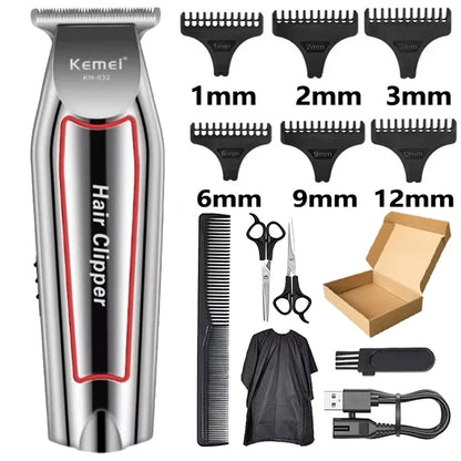 Kemei KM-032 Professional Hair Trimmer Electric Beard Trimmer for Men Hair Clipper Hair Cutter Machine Haircut Grooming Kit