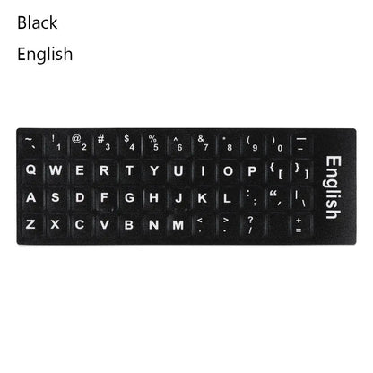 Non-slip English Arabic Keyboard Stickers Wear-resistant Laptop Keyboard Stickers Russian Letter Deutsch Spanish Alphabet Layout
