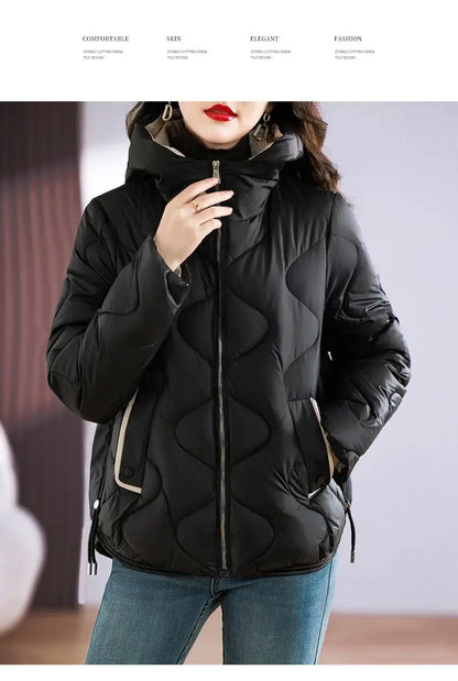 Hooded Parkas Women Winter 4XL Korean Fashion All-match Coats Thicken Keep Warm Streetwear Cold Wear Casual Female Outwear Ins