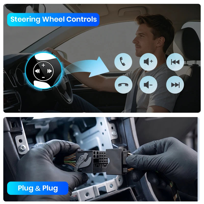 Junsun CarPlay Android Auto Radio for Ford Focus Mondeo Fiesta Transit Kuga C-Max S-Max Galaxy GPS Car Multimedia 2din autoradio