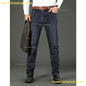 New Business‑Style Men's Jeans, Comfortable Straight Leg Stretch Denim Pants, Classic Blue Black Work Trousers, Fashion Versatile Male Clothing For Office, Business Occasions And Casual Daily Outfit