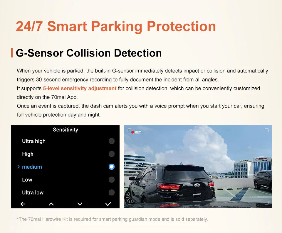 Global Version 70mai Dash Cam A800Nano 4K Image HDR GPS ADAS 24H Parking  70mai A800Nano True 4K Car DVR