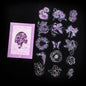 30pcs PET Transparent Stickers Plant Flowers Decorative Labels Scrapbooking Collage Material Diary Stationery Supplies