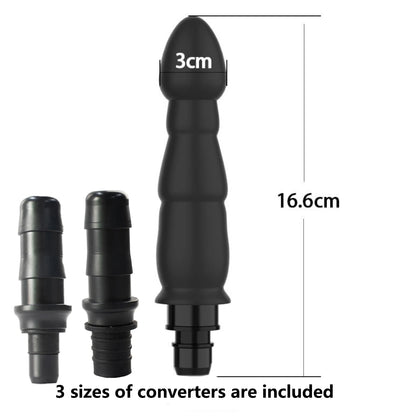 1pc Black Silicone Massage Head, Fascia Gun Massage Head, With Multiple Uses, Including Three Interfaces, Used For Fascia Gun