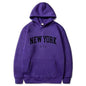 Men Women New York U.S.A City Hoodies Fashion Letter Printed Graphic Sweatshirts Loose Casual Harajuku Hooded Pullover Sportwear
