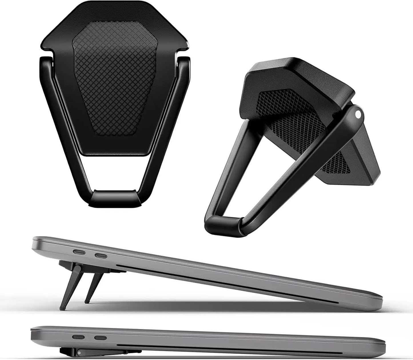 Portable Invisible Laptop Stand, Mini Aluminum Cooling Pad,Computer Keyboard Mount Kickstand, Ergonomic Lightweight Laptop Stand