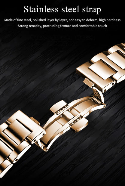 POEDAGAR Fashion Business Man Watch Waterproof Luminous Date Stainless Steel Men Quartz Watch Luxury Square Men's Watches Reloj