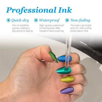 Nail Art Markers Customised Specialised Needle Tube Nail Art Pens Hand-Drawn Outline Pen Acrylic Paint Pen Set Acrylic Paintbrus
