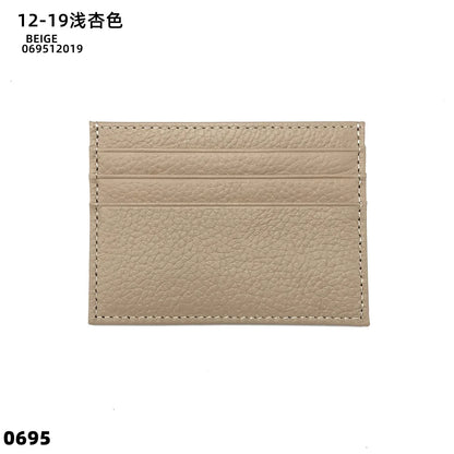 Custom Company Logo Cowhide Card Holder Woman Man Fashion Slim Mini Card Bag Genuine Leather Engrave Name Luxury Casual Purse