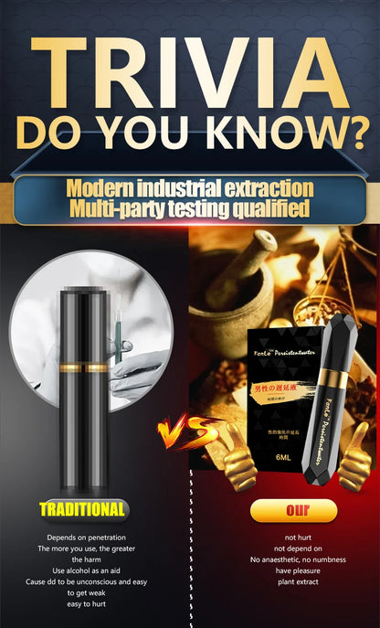 Delay Ejaculation Sex Spray for Men Non-Numbing Male External Use Prolong Penis Enlargment Anti Premature Ejaculation Topical