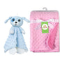 Custom Name Baby Blanket Personalized Baby Shower Gift Soft Minky Dot 2-in-1 Blanket & Lovey Set for Boys Girls