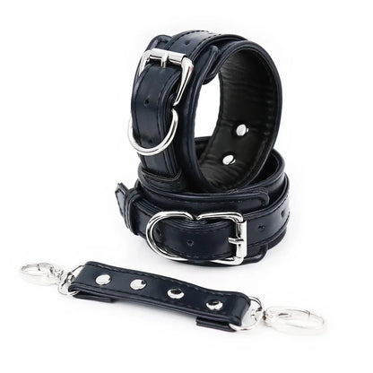 Professional BDSM Red Leather Harness Set Collar Handcuffs Restraint Kit for Women Slave Role Play Fetish Gear Adult Game Toy