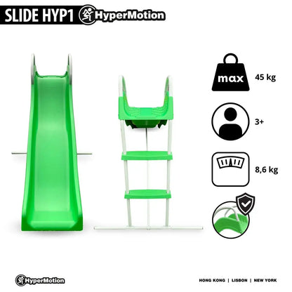 HyperMotion Large Garden Slide With Ladder Water Slide For Children Outdoor Garden Toy 3 + Stable Design