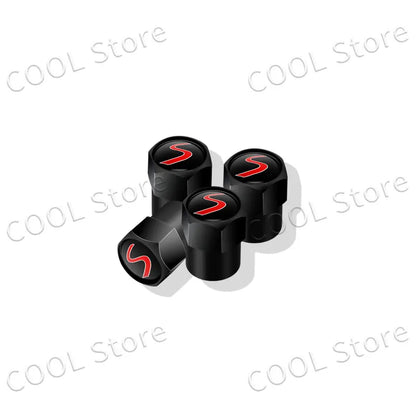 4Pcs Car Styling John Cooper Works Emblem Auto Wheel Tire Air Valve Caps Dust Cover For Mini Cooper S Logo R52 R53 R58 F55 F56