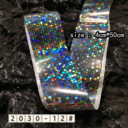 50/100cm Fish Scale Chameleon Nails Metal Nail Art Foil Fish Lure Transfer Decals Wraps Stickers Laser Manicure Decorations