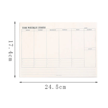 2024 Weekly Planner Agenda A5 Notebook Planner Pouch 52 Weeks Planner Schedules Stationery School Office Supplies Stationery