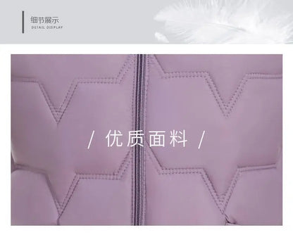 Fashion Women Down Cotton Jackets Vests Solid Stand Collar Zipper Cardigan Thicken Autumn Winter Warm Casual Sleeveless Coats