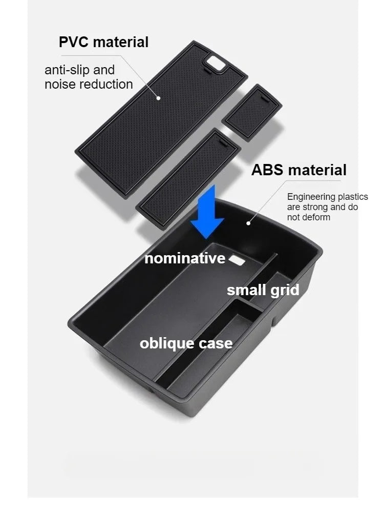 For Leapmotor C10 2024-2026 Center Console Lower Storage Box Armrest Storage Tray Organizer Auto Case Car Interior Accessories