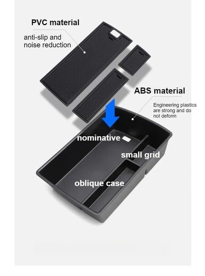 For Leapmotor C10 2024-2026 Center Console Lower Storage Box Armrest Storage Tray Organizer Auto Case Car Interior Accessories