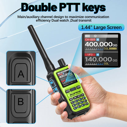 Baofeng UV-5R Mini Walkie Talkie Bluetooth Programming APP Long Range 999 Channels Radio With Protective Case Tactical Antenna