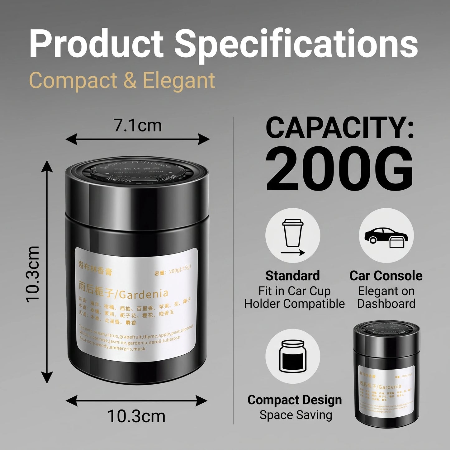 Goblin Style Car Solid Perfume, Premium Aroma Ornament, Car & Home Dual‑Use Fresh Flameless Aromatherapy for Vehicle Interior
