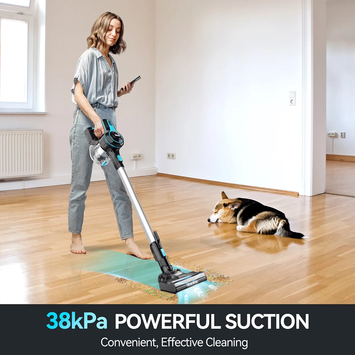 INSE N5T 465W 35000Pa Suction Power Cordless Vacuum Cleaner Handheld Smart Home Appliance Removable Battery Dust Mug