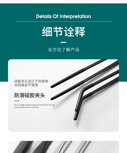 Stainless Steel Reptile Feeding Tongs With Rubber Tips Aquarium Aquarium Straight And Curved Tweezers Pet Feeding Accessories