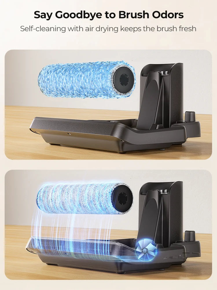 【M3 Upgraded】Laresar M5 Cordless Wet Dry Vacuum Cleaner, Air Dry Edge Brush 48min Self-Cleaning Upright Stick Vacuum Mop Floor Home Appliance