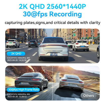DDPAI MINI Pro 2K Dash Cam WiFi Car DVR Night Vision Smart Voice Control Support 24H Parking Monitor Car Dash Camera Recorder