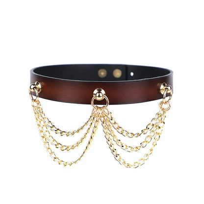 Genuine Leather Series Collar Slave Bed Neck Restraint Belt Strap BDSM Female Couple Bondage Erotic Fun Sex Toys Adult Games