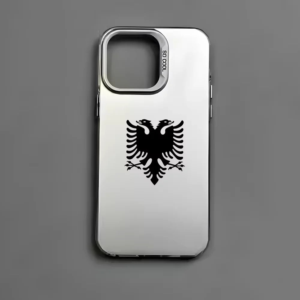 Albanian Flag Phone Case For iPhone 17 Air 16 e 15 14 13 12 11 Pro Max Plus Mini SE 2020 2022 Shockproof Bumper