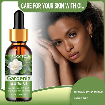 Natural Gardenia Essential Oil for Skin, Hair & Nail Care: Pure Floral Moisturizing Oil with Dropper 40/60ml