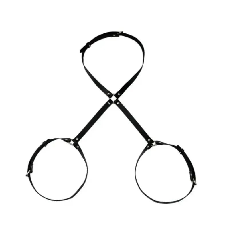 BDSM Bondage Body Harness for Couples Adjustable PU Leather Erotic Suspenders Underwear Straps SM for Adults Clitoris Stimulatio
