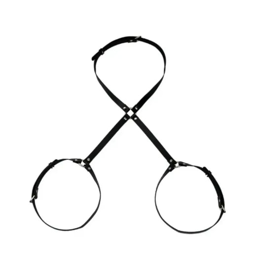 BDSM Bondage Body Harness for Couples Adjustable PU Leather Erotic Suspenders Underwear Straps SM for Adults Clitoris Stimulatio