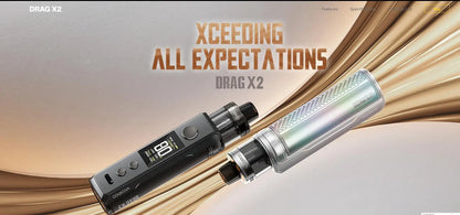 Original VOOPOO Drag X2 Kit 80W DTL Vape fit 18650 Battery 5ML PnP X Pod Cartridge PnP X Coil Electronic Cigarette Vaporizer