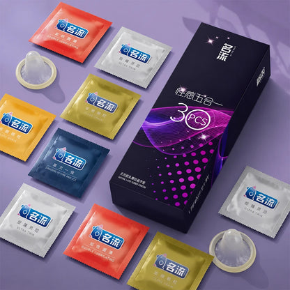 Warehouse Shipped Condoms 30pcs /packIntimate Good Sex Products Combining Particles and Threads for Long-lasting Pleasure