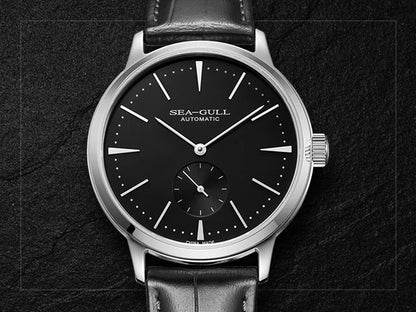 Seagull New Business Watch Men's Mechanical Wristwatches 50m Waterproof Leather Valentine Male Watches Relogio Masculino 6075
