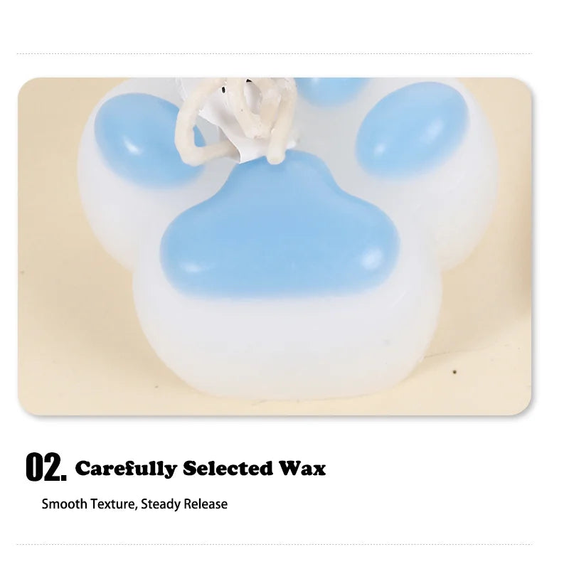 Cat Paw Shaped Scented Candle Handmade Decor For Pet Birthday Valentine Wedding Souvenir Diy Home Party Ornament Gift
