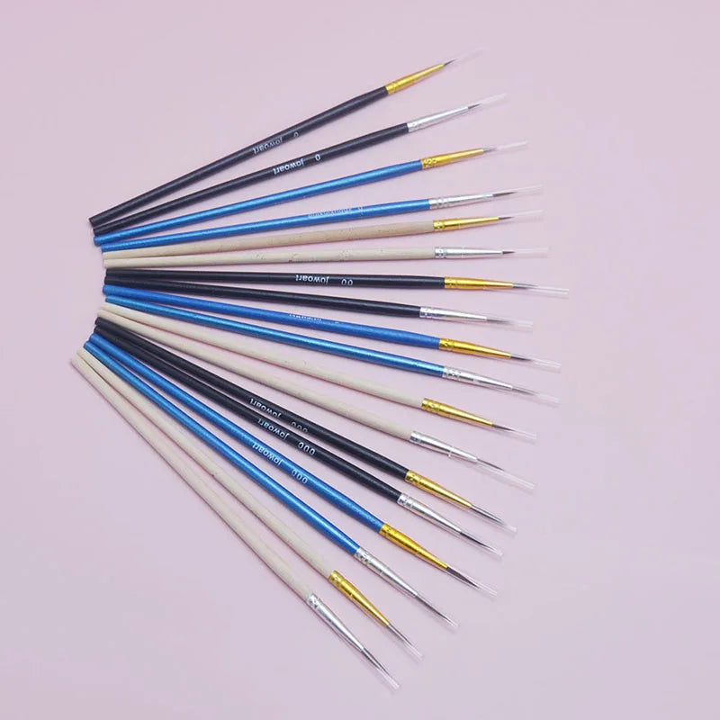 10Pcs/Set Fine Hand-painted Thin Hook Line Pen Short Wood Rod Drawing Art Pen Paint Brush Art Supplies Nylon Brush Special Offer