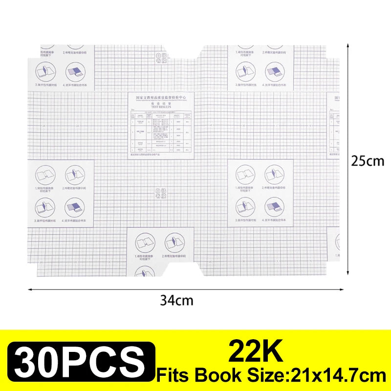 10-30Pcs A4/16K/22K Matte Clear Self-adhesive Book Cover Wrap Waterproof Textbook Skin Sleeve Students Book Wrapping Supplies