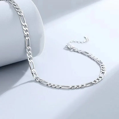 New 925 sterling Silver Bracelets Anklet Beautiful 4MM chain for Women men Wedding Pretty designer Jewelry Fashion Holiday gifts