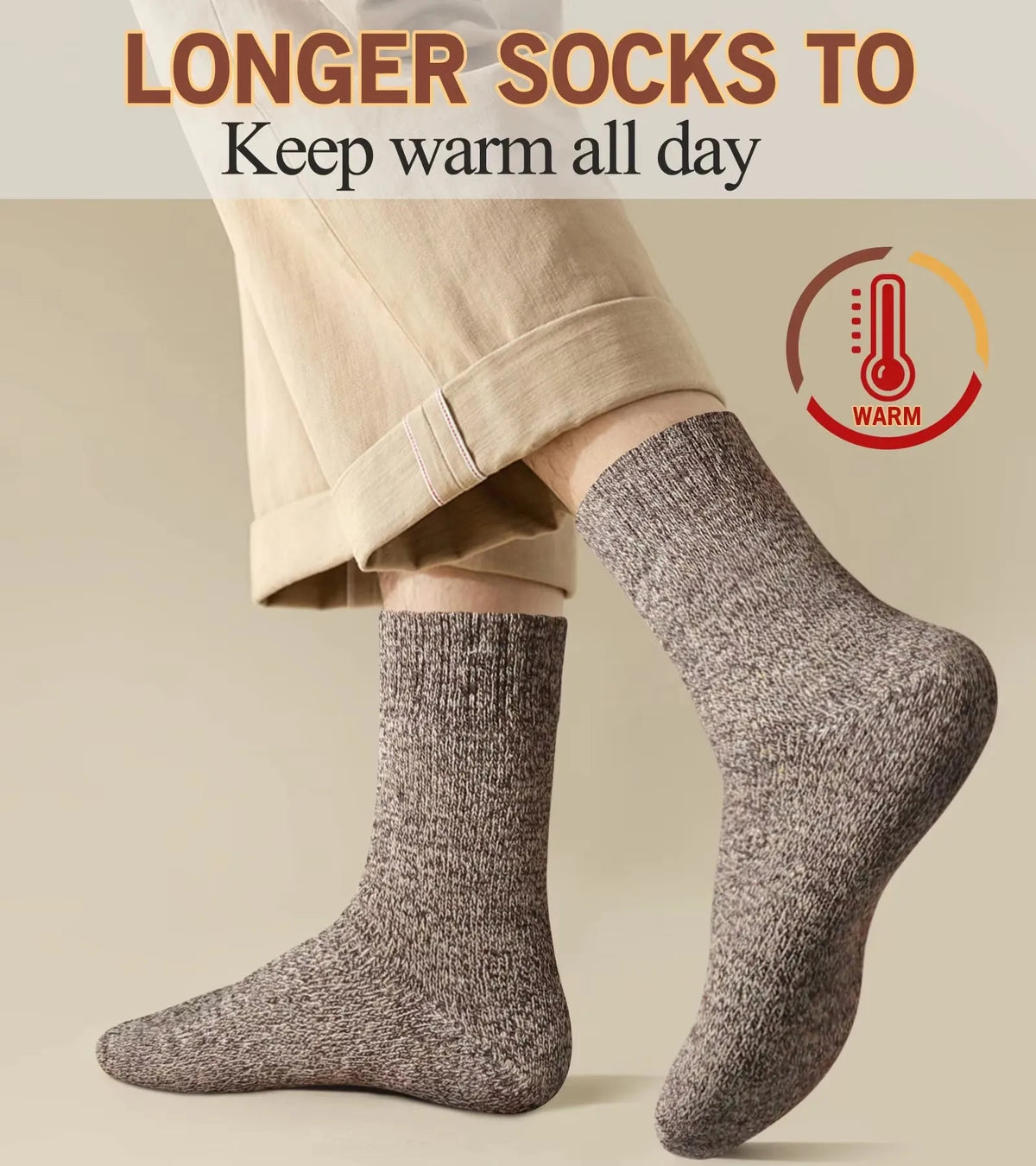 5 Pairs Autumn Winter Thick Towel Warm Socks Harajuku Men Women Keep Warm Socks  Cotton Solid Color Casual Wool Socks Gifts