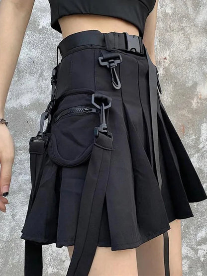 JMPRS Plaid Women Pleated Skirt Bow Knot Summer High Waist Preppy Girls Dance Mini Skirt Cute A Line Harajuku Sexy Japan Faldas