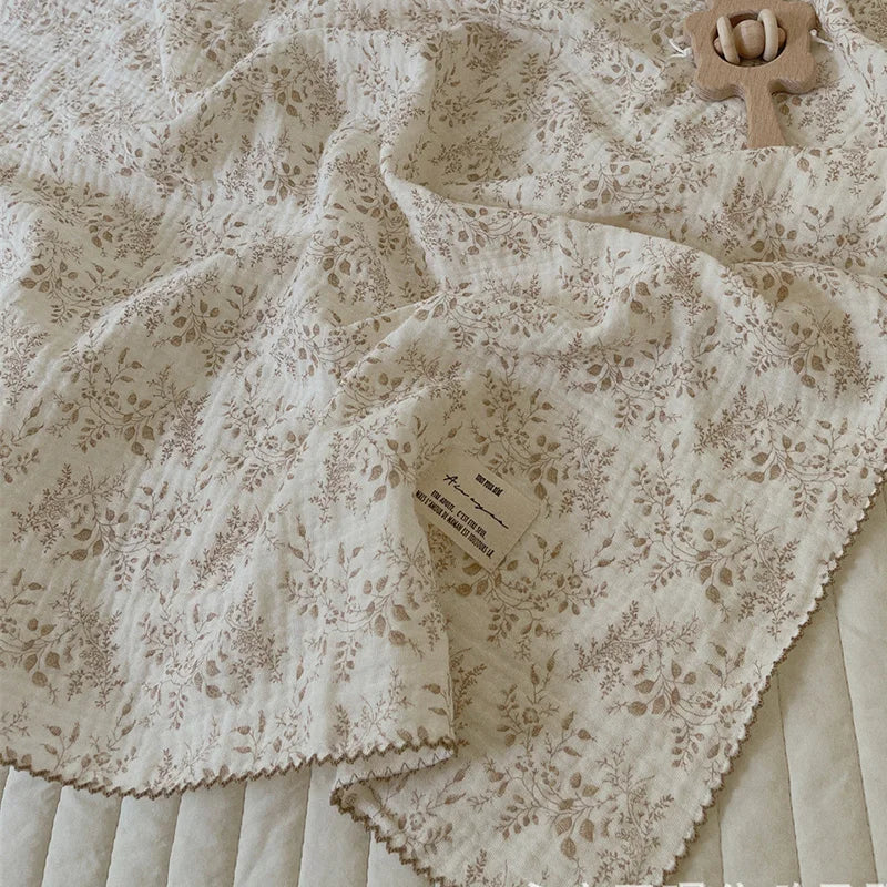 Baby Blanket Floral Soft Cotton Muslin Newborn Swaddle Wrap Receiving Blanket Quick Dry Bath Towel Baby Stroller Cover