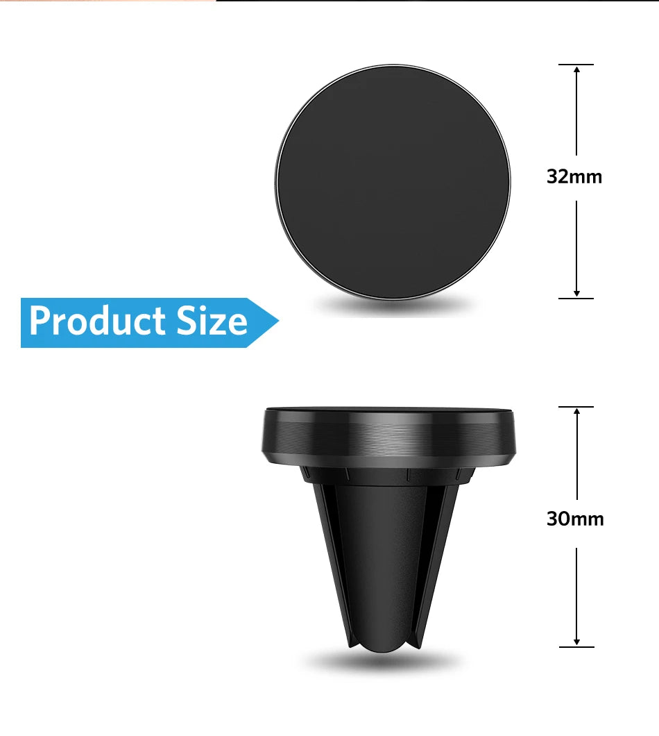 Magnetic Car Mobile Phone Holder Air Vent Clip Smart Phone Stand Mini Magnetic Car GPS Bracket For iPhone Huawei Xiaomi Realme