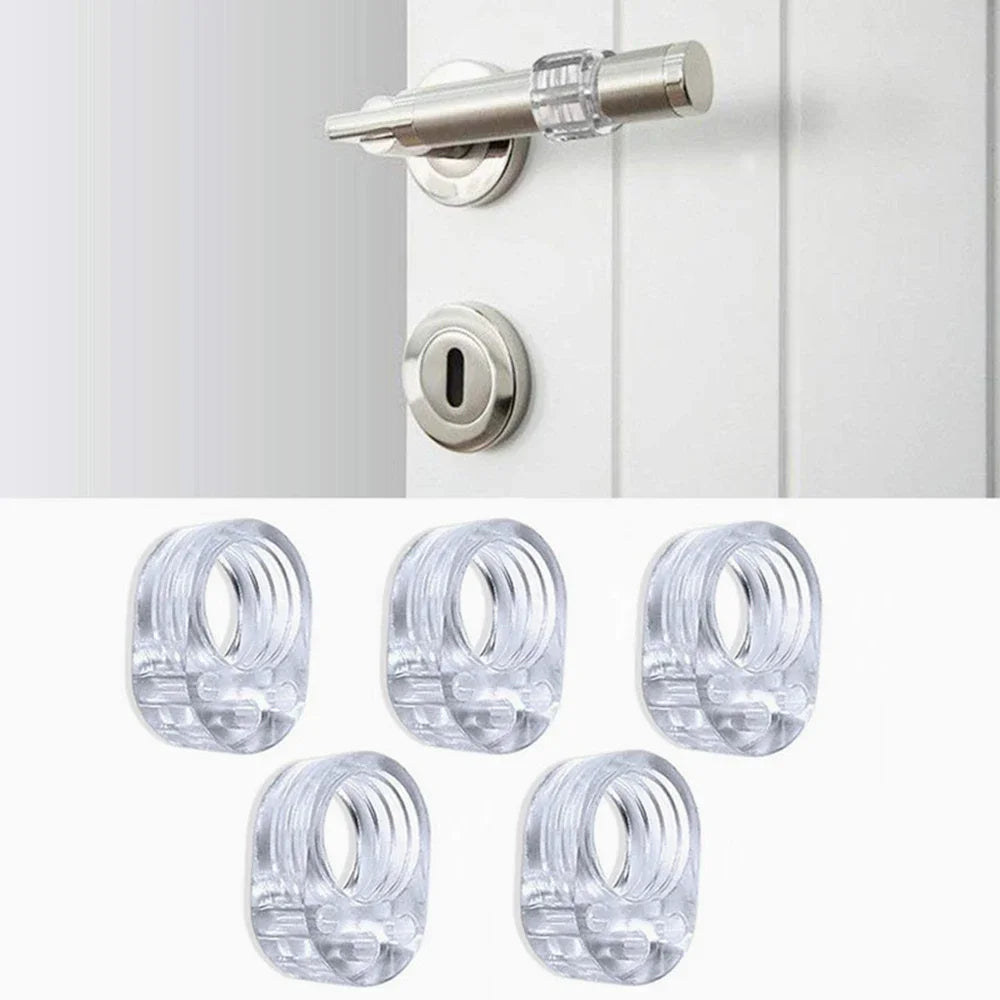 Door Stop Doorstop Safety Supplies Transparent Silicone Door Handle Pad Wall Impact Buffer Baby Safety Protection Home
