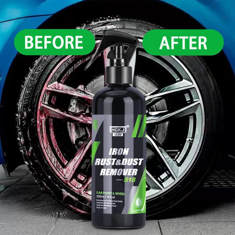 Car Wheels Rim Cleaner Multi Purpose Rust Remover Brake Paint Protect Metal Dust Iron Powder Remover Car Care Chrome Spray S18